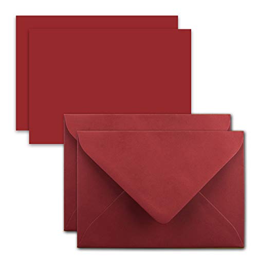 1000x Karte mit Umschlag Set aus Einzel-Karten DIN A7-10,5x7,3 cm - Dunkelrot mit Brief-Umschlägen C7 Nassklebung ideale Geschenkanhänger 1000x Karte mit Umschlag Set aus Einzel-Karten DIN A7-10,5x7,3 cm - Dunkelrot mit Brief-Umschlägen C7 Nassklebung ideale Geschenkanhänger von FarbenFroh by GUSTAV NEUSER