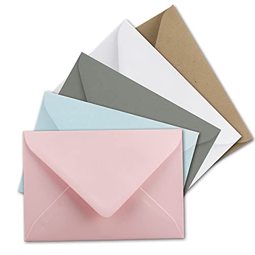 1000x Umschlag-Set aus kleinen Umschlägen Pastell DIN C7 8,1 x 11,4 cm mit Spitzklappe und Nassklebung in 110 g/m² - kleiner blanko Mini-Umschlag 1000x Umschlag-Set aus kleinen Umschlägen Pastell DIN C7 8,1 x 11,4 cm mit Spitzklappe und Nassklebung in 110 g/m² - kleiner blanko Mini-Umschlag von FarbenFroh by GUSTAV NEUSER