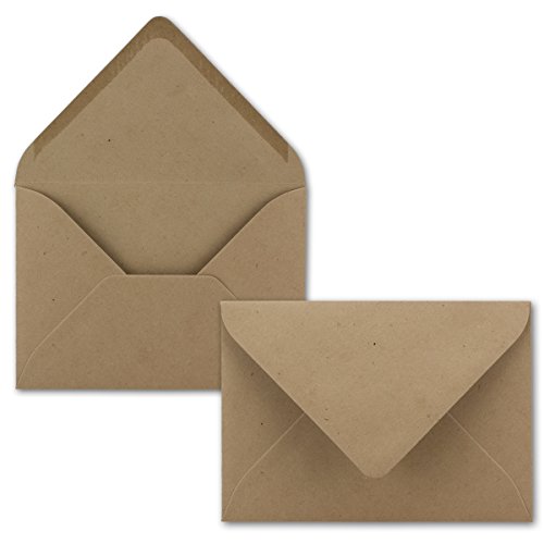 1000x kleine Umschläge aus Kraftpapier in Sandbraun DIN C7 8,1 x 11,4 cm mit Spitzklappe und Nassklebung in 120 g/m² - kleiner blanko Mini-Umschlag 1000x kleine Umschläge aus Kraftpapier in Sandbraun DIN C7 8,1 x 11,4 cm mit Spitzklappe und Nassklebung in 120 g/m² - kleiner blanko Mini-Umschlag von FarbenFroh by GUSTAV NEUSER