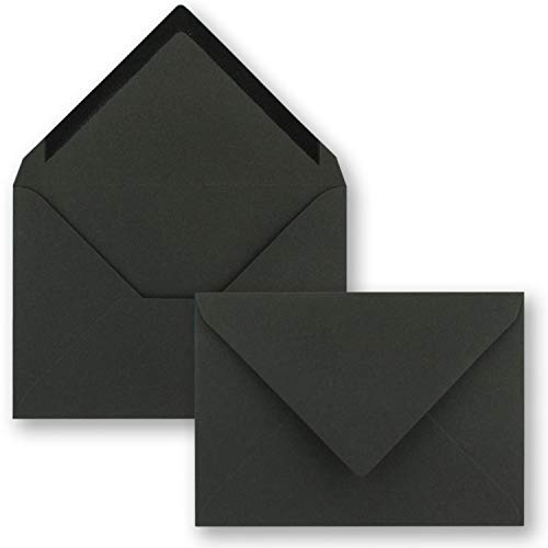 1000x kleine Umschläge aus Kraftpapier in Schwarz DIN C7 8,1 x 11,4 cm mit Spitzklappe und Nassklebung in 110 g/m² - kleiner blanko Mini-Umschlag 1000x kleine Umschläge aus Kraftpapier in Schwarz DIN C7 8,1 x 11,4 cm mit Spitzklappe und Nassklebung in 110 g/m² - kleiner blanko Mini-Umschlag von FarbenFroh by GUSTAV NEUSER