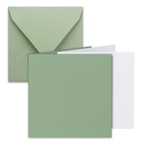 100x Quadratisches Falt-Karten Set - 15 x 15 cm - mit Brief-Umschlägen & Einlegeblättern - Eukalyptus - FarbenFroh by GUSTAV NEUSER 100x Quadratisches Falt-Karten Set - 15 x 15 cm - mit Brief-Umschlägen & Einlegeblättern - Eukalyptus - FarbenFroh by GUSTAV NEUSER von FarbenFroh by GUSTAV NEUSER