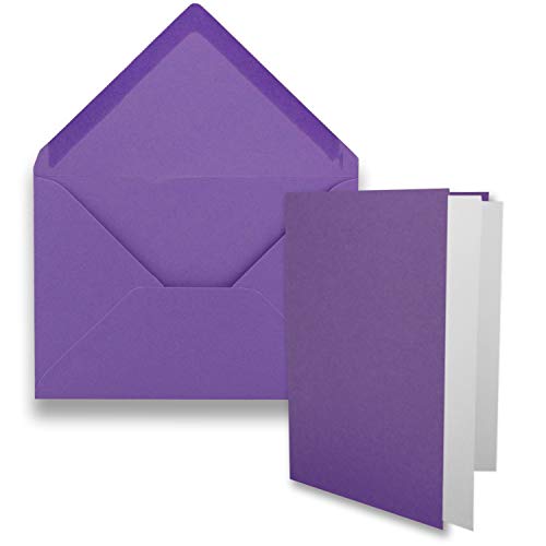 150x DIN B6 Faltkarten-Set - Violett - 115 x 170 mm - 11,5 x 17 cm - Doppelkarten mit Umschlägen und Einleger-Papier - FarbenFroh by GUSTAV NEUSER 150x DIN B6 Faltkarten-Set - Violett - 115 x 170 mm - 11,5 x 17 cm - Doppelkarten mit Umschlägen und Einleger-Papier - FarbenFroh by GUSTAV NEUSER von FarbenFroh by GUSTAV NEUSER