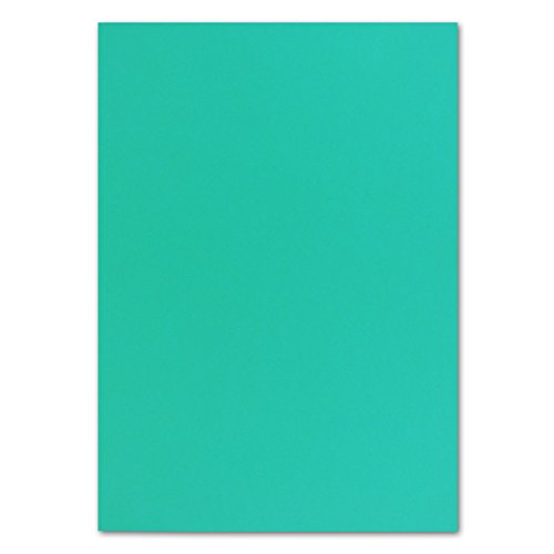200 DIN A4 Papierbogen Planobogen - Pazifikblau (Blau Grün Türkis) - 160 g/m² - 21 x 29,7 cm - Bastelbogen Ton-Papier Fotokarton Bastel-Papier Ton-Karton - FarbenFroh von FarbenFroh by GUSTAV NEUSER