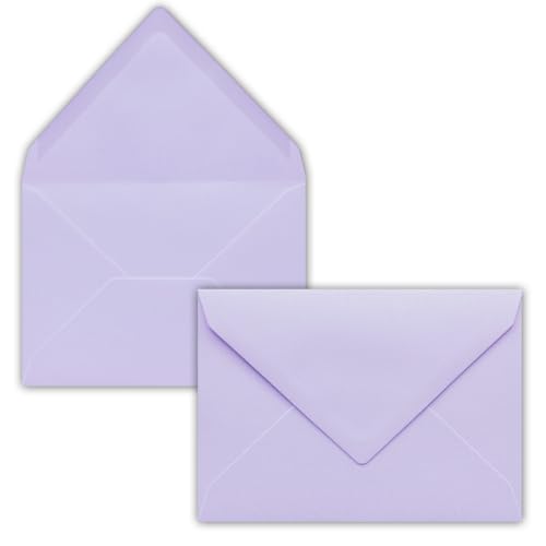 200x Briefumschläge B6-17,5 x 12,5 cm - Lila - Nassklebung mit spitzer Klappe - 120 g/m² - Für Hochzeit, Gruß-Karten, Einladungen 200x Briefumschläge B6-17,5 x 12,5 cm - Lila - Nassklebung mit spitzer Klappe - 120 g/m² - Für Hochzeit, Gruß-Karten, Einladungen von FarbenFroh by GUSTAV NEUSER