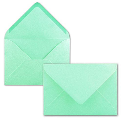 250 Brief-Umschläge - Mint-Grün - DIN C6-114 x 162 mm - Kuverts mit Nassklebung ohne Fenster für Gruß-Karten & Einladungen - Serie FarbenFroh von FarbenFroh by GUSTAV NEUSER