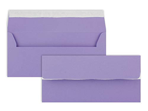 400 Brief-Umschläge DIN Lang - Violett - 110 g/m² - 11 x 22 cm - sehr formstabil - Haftklebung - Qualitätsmarke: FarbenFroh by GUSTAV NEUSER von FarbenFroh by GUSTAV NEUSER