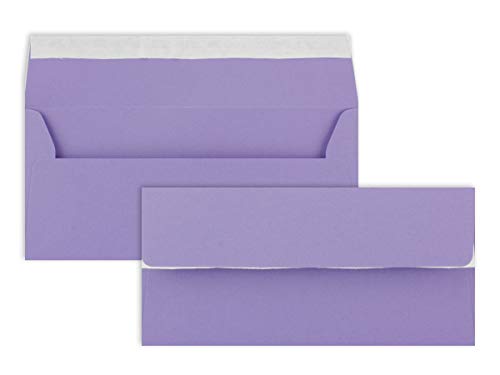 500 Brief-Umschläge DIN Lang - Violett - 110 g/m² - 11 x 22 cm - sehr formstabil - Haftklebung - Qualitätsmarke: FarbenFroh by GUSTAV NEUSER von FarbenFroh by GUSTAV NEUSER