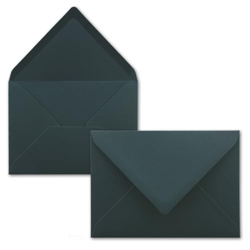 500x Briefumschläge B6-17,5 x 12,5 cm - Schwarzblau - Nassklebung mit spitzer Klappe - 120 g/m² - Für Hochzeit, Gruß-Karten, Einladungen von FarbenFroh by GUSTAV NEUSER