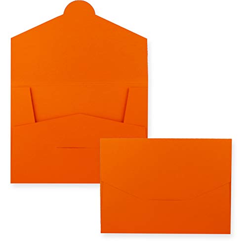 5x stabile Papier Mappe für DIN A4 und DIN C4 in Orange - 22 x 30,5 cm - 240 g/m² - als Präsentationsmappen, Bewerbungsmappen, Projektmappen geeignet von FarbenFroh by GUSTAV NEUSER