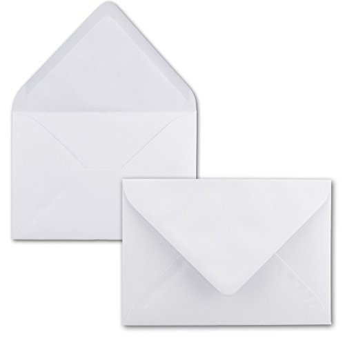 700x Briefumschläge B6-17,5 x 12,5 cm - Hochweiss - Nassklebung mit spitzer Klappe - 120 g/m² - Für Hochzeit, Gruß-Karten, Einladungen von FarbenFroh by GUSTAV NEUSER
