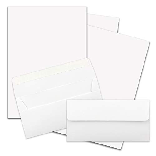 75x Briefpapier Set DIN A4 mit DIN Lang Briefumschlägen, Haftklebung - Weiß - mattes Schreibpapier mit Kuverts - FarbenFroh by GUSTAV NEUSER 75x Briefpapier Set DIN A4 mit DIN Lang Briefumschlägen, Haftklebung - Weiß - mattes Schreibpapier mit Kuverts - FarbenFroh by GUSTAV NEUSER von FarbenFroh by GUSTAV NEUSER