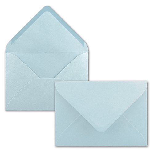 Briefumschläge in Hellblau - 500 Stück - DIN C5 Kuverts 22,0 x 15,4 cm - Nassklebung ohne Fenster - Weihnachten, Grußkarten - Serie FarbenFroh von FarbenFroh by GUSTAV NEUSER
