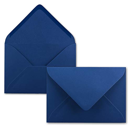 Briefumschläge in Nachtblau - 25 Stück - DIN C5 Kuverts 22,0 x 15,4 cm - Nassklebung ohne Fenster - Weihnachten, Grußkarten - Serie FarbenFroh von FarbenFroh by GUSTAV NEUSER