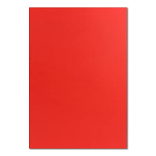 FarbenFroh by GUSTAV NEUSER 100x DIN A4 Papier - Rot - 110 g/m² - 21 x 29,7 cm - Briefpapier Bastelpapier Tonpapier Briefbogen von FarbenFroh by GUSTAV NEUSER