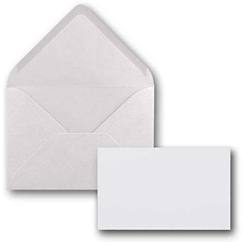250x Stück Karte mit Umschlag Set Einzel-Karten Din A8 7,1x4,5 cm Hochweiß mit Brief-Umschlägen C8 7,6x5,2 cm Naturweiß Nassklebung von FarbenFroh by GUSTAV NEUSER
