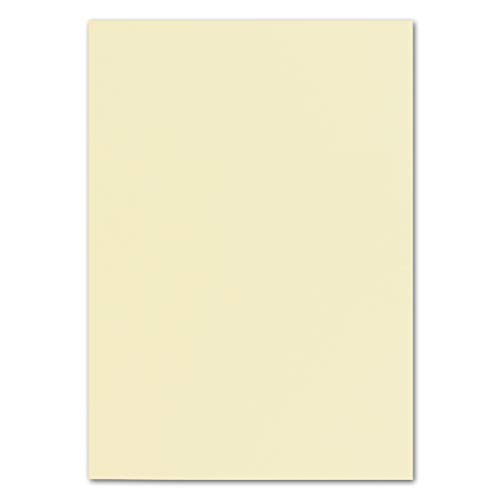 FarbenFroh by GUSTAV NEUSER 50x DIN A4 Papier - Vanille (Creme) - 110 g/m² - 21 x 29,7 cm - Briefpapier Bastelpapier Tonpapier Briefbogen von FarbenFroh by GUSTAV NEUSER