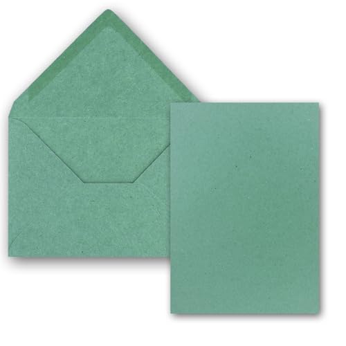 FarbenFroh by GUSTAV NEUSER 75x Einzelkarten Set Kraftpapier mit Briefumschlägen DIN A6 / C6 in Eukalyptus Grün - 14,8 x 10,5 cm - ohne Falz FarbenFroh by GUSTAV NEUSER 75x Einzelkarten Set Kraftpapier mit Briefumschlägen DIN A6 / C6 in Eukalyptus Grün - 14,8 x 10,5 cm - ohne Falz von FarbenFroh by GUSTAV NEUSER