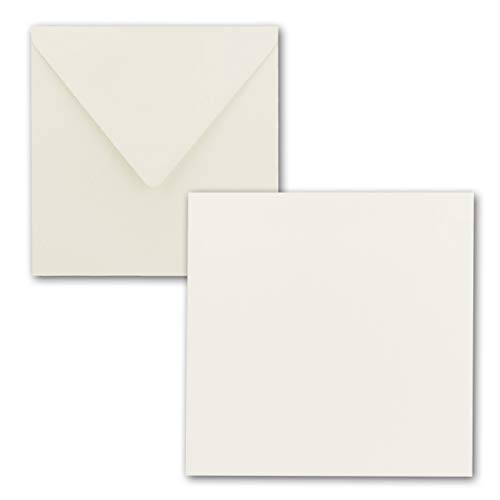 Quadratisches Einzelkarten-Set - 15 x 15 cm - mit Brief-Umschlägen - Naturweiss - 75 Stück - für Grußkarten & mehr - FarbenFroh by GUSTAV NEUSER von FarbenFroh by GUSTAV NEUSER
