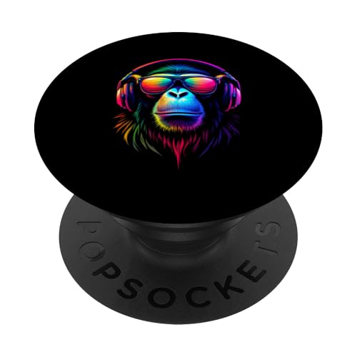 Farbiger Affe Mit Kopfhörern PopSockets Klebender PopGrip Farbiger Affe Mit Kopfhörern PopSockets Klebender PopGrip von Farbiger Affe Mit Kopfhörern Designs