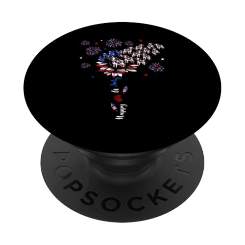 4th Of July US Flag Patriotic Cute Sunflower Cows Farmer PopSockets Klebender PopGrip 4th Of July US Flag Patriotic Cute Sunflower Cows Farmer PopSockets Klebender PopGrip von Farmer 4th Of July Costume