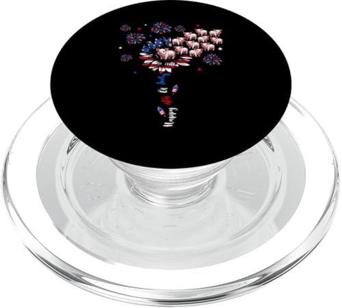 4th Of July US Flag Patriotic Cute Sunflower Pigs Farmer PopSockets PopGrip für MagSafe 4th Of July US Flag Patriotic Cute Sunflower Pigs Farmer PopSockets PopGrip für MagSafe von Farmer 4th Of July Costume