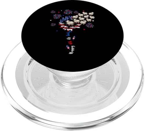 4th Of July US Flag Patriotic Cute Sunflower Sheeps Farmer PopSockets PopGrip für MagSafe von Farmer 4th Of July Costume