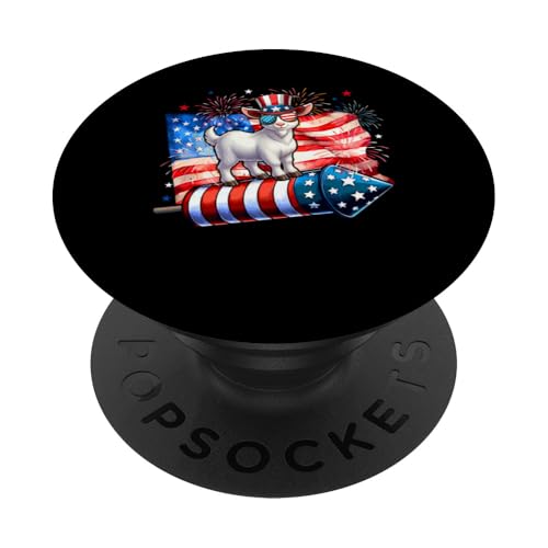 Goat Sunglasses On Firecracker 4th July US Flag Patriotic PopSockets Klebender PopGrip Goat Sunglasses On Firecracker 4th July US Flag Patriotic PopSockets Klebender PopGrip von Farmer 4th Of July Costume