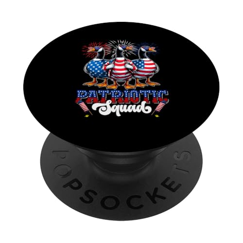 Patriotic Squad 4. Juli US-Flagge Drei niedliche Gansbauer PopSockets Klebender PopGrip Patriotic Squad 4. Juli US-Flagge Drei niedliche Gansbauer PopSockets Klebender PopGrip von Farmer 4th Of July Costume