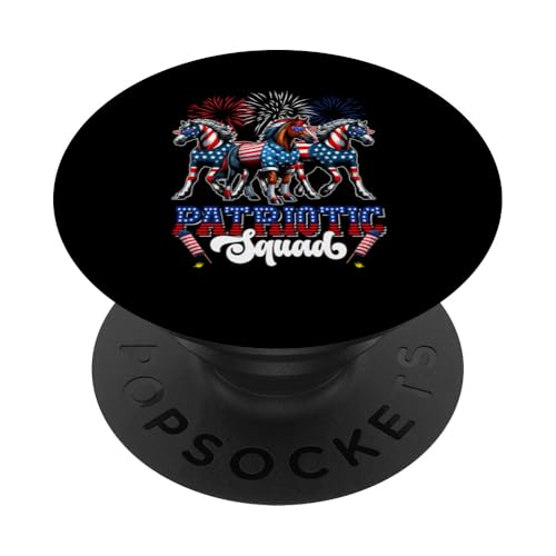 Patriotic Squad 4. Juli US-Flagge Drei niedliche Pferde Bauer PopSockets Klebender PopGrip Patriotic Squad 4. Juli US-Flagge Drei niedliche Pferde Bauer PopSockets Klebender PopGrip von Farmer 4th Of July Costume