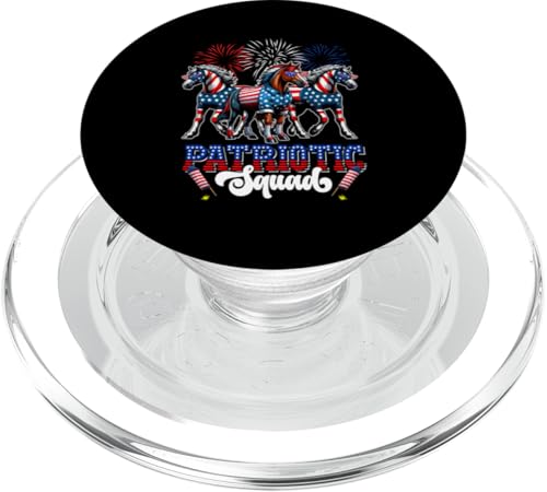 Patriotic Squad 4. Juli US-Flagge Drei niedliche Pferde Bauer PopSockets PopGrip für MagSafe Patriotic Squad 4. Juli US-Flagge Drei niedliche Pferde Bauer PopSockets PopGrip für MagSafe von Farmer 4th Of July Costume
