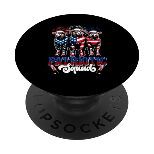 Patriotic Squad 4. Juli US-Flagge Drei niedliche Schafe Farmer PopSockets Klebender PopGrip Patriotic Squad 4. Juli US-Flagge Drei niedliche Schafe Farmer PopSockets Klebender PopGrip von Farmer 4th Of July Costume