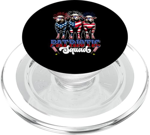 Patriotic Squad 4. Juli US-Flagge Drei niedliche Schafe Farmer PopSockets PopGrip für MagSafe Patriotic Squad 4. Juli US-Flagge Drei niedliche Schafe Farmer PopSockets PopGrip für MagSafe von Farmer 4th Of July Costume