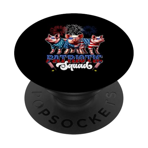 Patriotic Squad 4. Juli US-Flagge Drei niedliche Schweine Farmer PopSockets Klebender PopGrip Patriotic Squad 4. Juli US-Flagge Drei niedliche Schweine Farmer PopSockets Klebender PopGrip von Farmer 4th Of July Costume