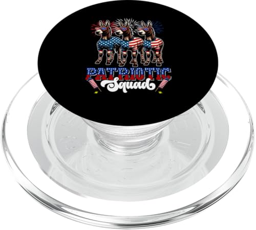 Patriotic Squad 4. Juli US-Flagge Drei süße Esel Bauer PopSockets PopGrip für MagSafe Patriotic Squad 4. Juli US-Flagge Drei süße Esel Bauer PopSockets PopGrip für MagSafe von Farmer 4th Of July Costume