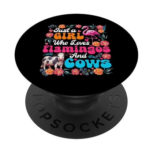 A Girl Loves Flamingos And Cows Colorful Flowers Farmer PopSockets Klebender PopGrip A Girl Loves Flamingos And Cows Colorful Flowers Farmer PopSockets Klebender PopGrip von Farmer Vacations Costume