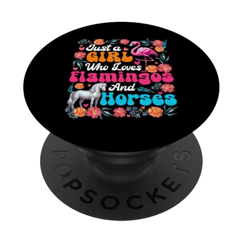 A Girl Loves Flamingos And Horses Colorful Flowers Farmer PopSockets Klebender PopGrip A Girl Loves Flamingos And Horses Colorful Flowers Farmer PopSockets Klebender PopGrip von Farmer Vacations Costume
