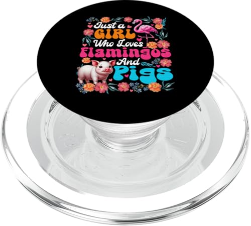A Girl Loves Flamingos And Pigs Colorful Flowers Farmer PopSockets PopGrip für MagSafe A Girl Loves Flamingos And Pigs Colorful Flowers Farmer PopSockets PopGrip für MagSafe von Farmer Vacations Costume