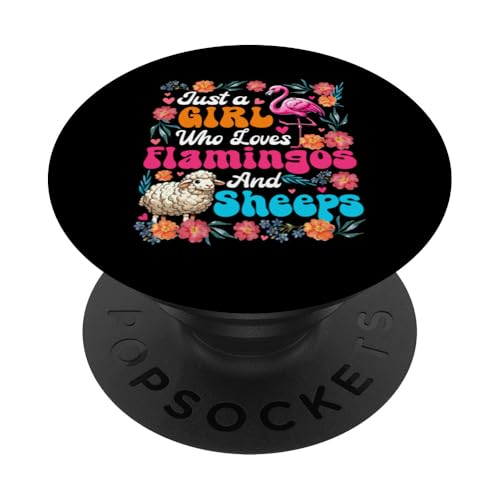 A Girl Loves Flamingos And Sheeps Colorful Flowers Farmer PopSockets Klebender PopGrip A Girl Loves Flamingos And Sheeps Colorful Flowers Farmer PopSockets Klebender PopGrip von Farmer Vacations Costume