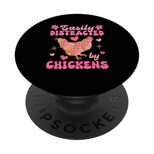 Leicht abgelenkt von Hühnern, buntes Blumenbauer-Rancher PopSockets Klebender PopGrip Leicht abgelenkt von Hühnern, buntes Blumenbauer-Rancher PopSockets Klebender PopGrip von Farmer Vacations Costume
