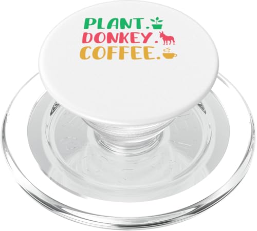 Plant Donkey Coffee Funny Costume Gardener Farmer Drinker PopSockets PopGrip für MagSafe Plant Donkey Coffee Funny Costume Gardener Farmer Drinker PopSockets PopGrip für MagSafe von Farmer Vacations Costume