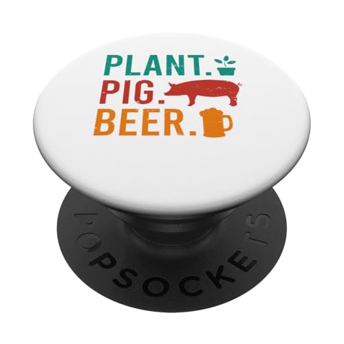 Plant Pig Beer Funny Costume Gardener Farmer Drinker PopSockets Klebender PopGrip Plant Pig Beer Funny Costume Gardener Farmer Drinker PopSockets Klebender PopGrip von Farmer Vacations Costume
