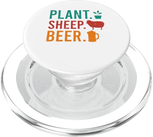 Plant Sheep Beer Funny Costume Gardener Farmer Drinker PopSockets PopGrip für MagSafe Plant Sheep Beer Funny Costume Gardener Farmer Drinker PopSockets PopGrip für MagSafe von Farmer Vacations Costume