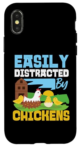 Leicht abgelenkt von Hühnerbauern Hülle für iPhone X/XS Leicht abgelenkt von Hühnerbauern Hülle für iPhone X/XS von Farming Tractor And Agriculture Designs For Kids