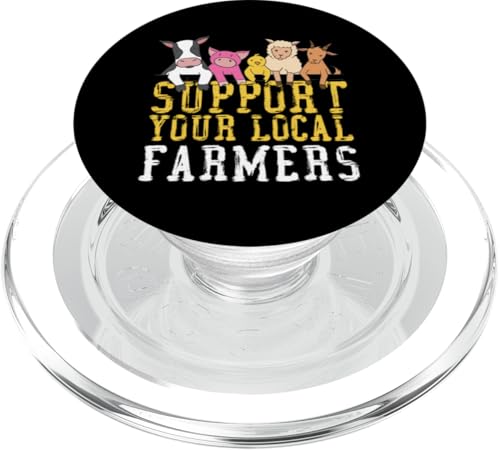 Unterstützen Sie Ihre lokalen Bauernhoftiere PopSockets PopGrip für MagSafe Unterstützen Sie Ihre lokalen Bauernhoftiere PopSockets PopGrip für MagSafe von Farming Tractor And Agriculture Designs For Kids