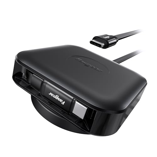 Fasgear USB C Kabel,60W PD/PPS Ladekabel Einziehbar Schnellladekabel 1.4m,360°Drehung auf Tisch,4-stufige Länge Voreingestellter USB C 2.0 Ladekabel für i-Phone16/15 Pro Max/i-Pad/Mac-Book/Sam-sung von Fasgear