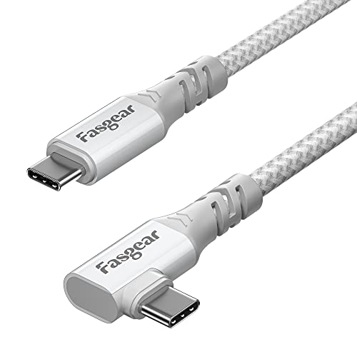 Fasgear USB-C-Kabel für Macbook Pro SuperSpeed 20 Gbps USB 3.2 Gen 2x2 geflochtenes Typ-C-Kabel 100 W Schnellladung 4K-Videoausgang Thunderbolt 3 Kompatibel für i-Pad, Sam-sung(1.8m, Weiß) von Fasgear