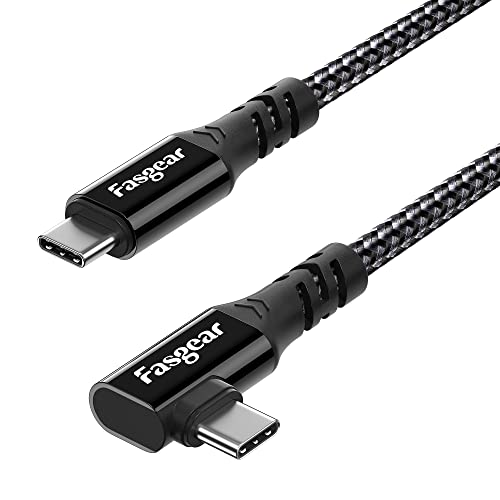 Fasgear USB-C-Kabel für Macbook Pro SuperSpeed 20Gbps USB 3.2 Gen 2x2 geflochtenes Typ-C-Kabel 100W Schnellladung 4K-Videoausgang Thunderbolt 3 Kompatibel für i-Pad, Sam-sung(1.8m, Schwarz) von Fasgear