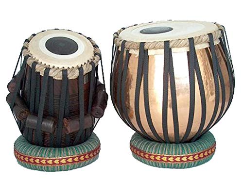 3 kg Lack Kupfer Bayan Shisham Dayan Hammer Tabla Schlagzeug Set Percussion Musikinstrument mit Tragetasche & Kissen von Fasherati