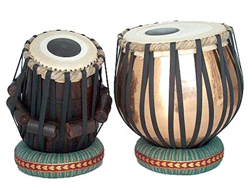 3 kg Lack Kupfer Bayan Shisham Dayan Hammer Tabla Schlagzeug Set Percussion Musikinstrument mit Tragetasche & Kissen von FASHERATI