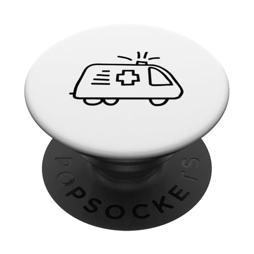 Ambulance Driver Cartoon Zeichnung PopSockets Klebender PopGrip Ambulance Driver Cartoon Zeichnung PopSockets Klebender PopGrip von Fashion Tees